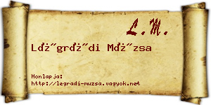 Légrádi Múzsa névjegykártya